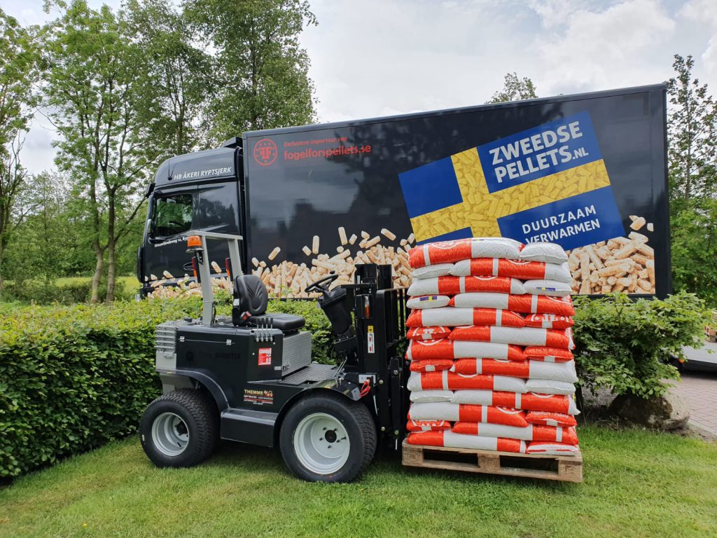 Zweedse Pellets Heftruck