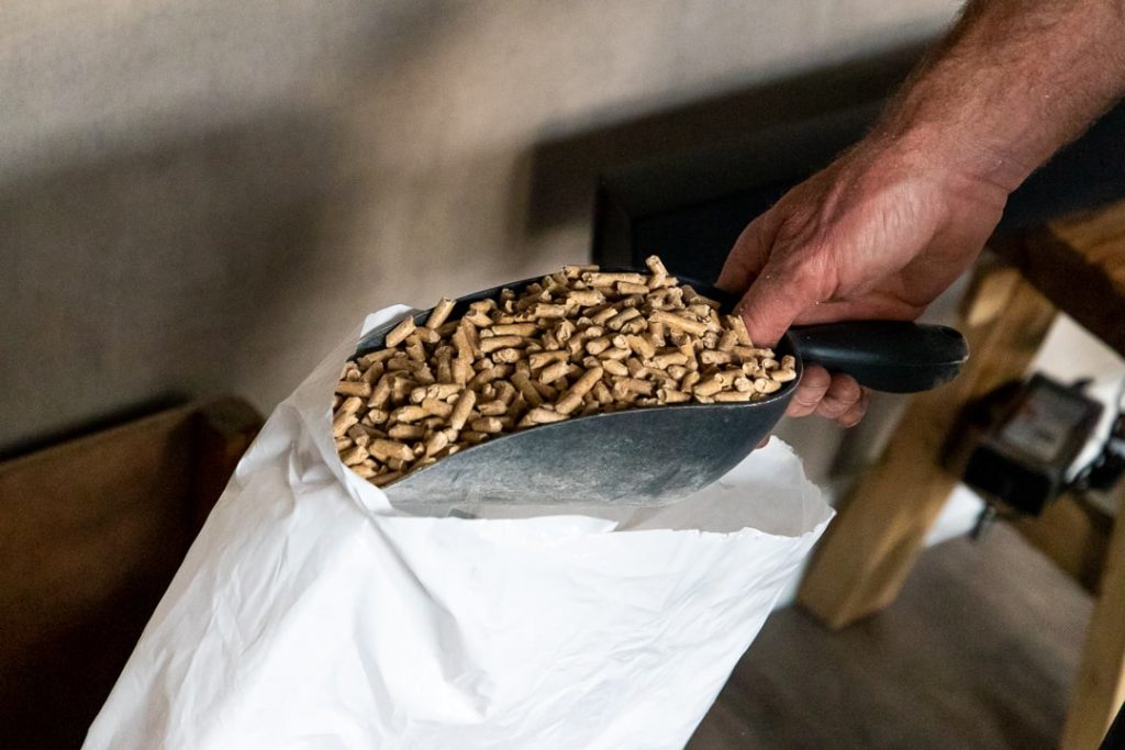 Pellets van de beste kwaliteit zijn van schoon hout.